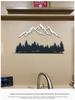 Metal Mountain Forest Art: 2-Piece Decorative Wall Set for Living Room