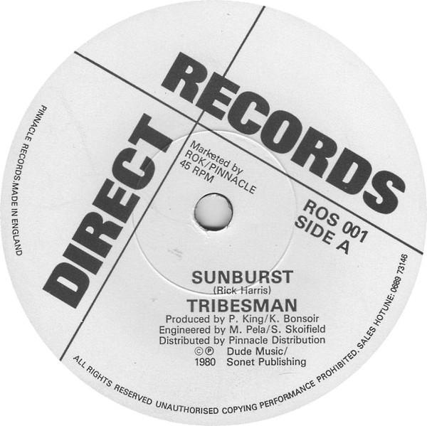7inch Record TRIBESMAN Sunburst ROS001 Direct Records 1980 UK Reggae Ska Dub Used