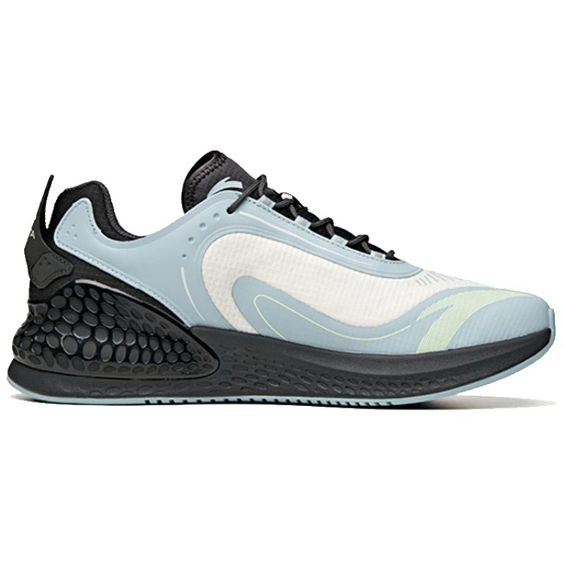 Anta C37+ Cushioned Anti Slip Wear Resistant Breathable Lightweight Low Top Sprint Running Shoes ] Men's Black Blue Sneakers 912225537-3