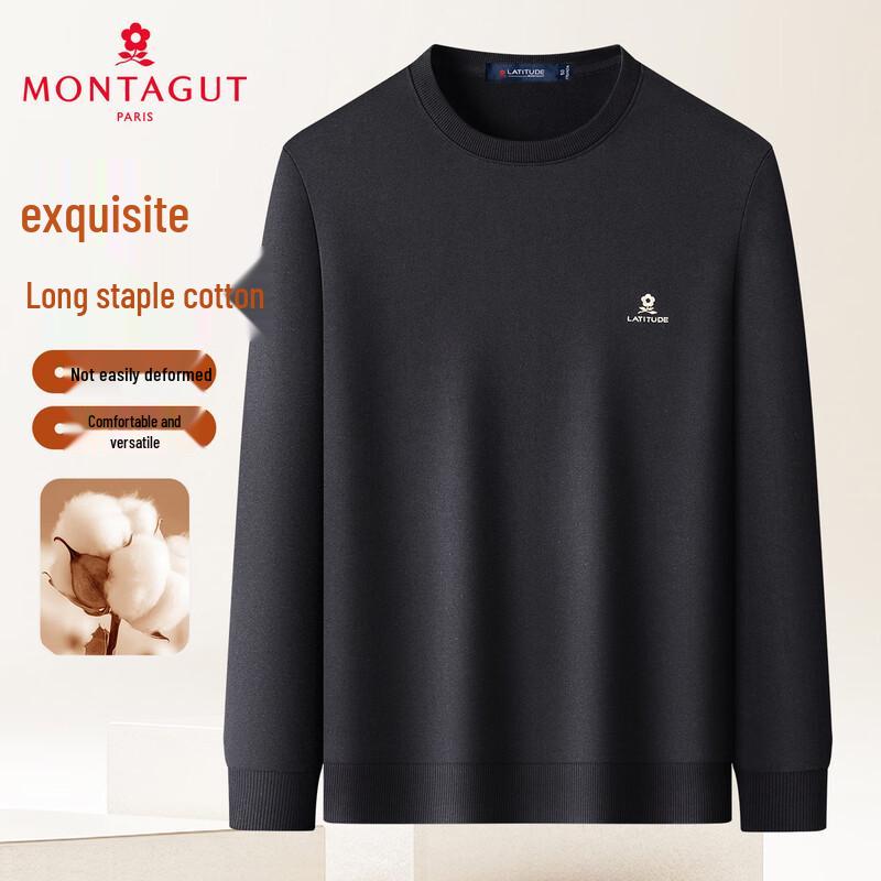 

MONTAGUT Men s Long-Sleeve Round Neck T-shirt Sweatshirt 54