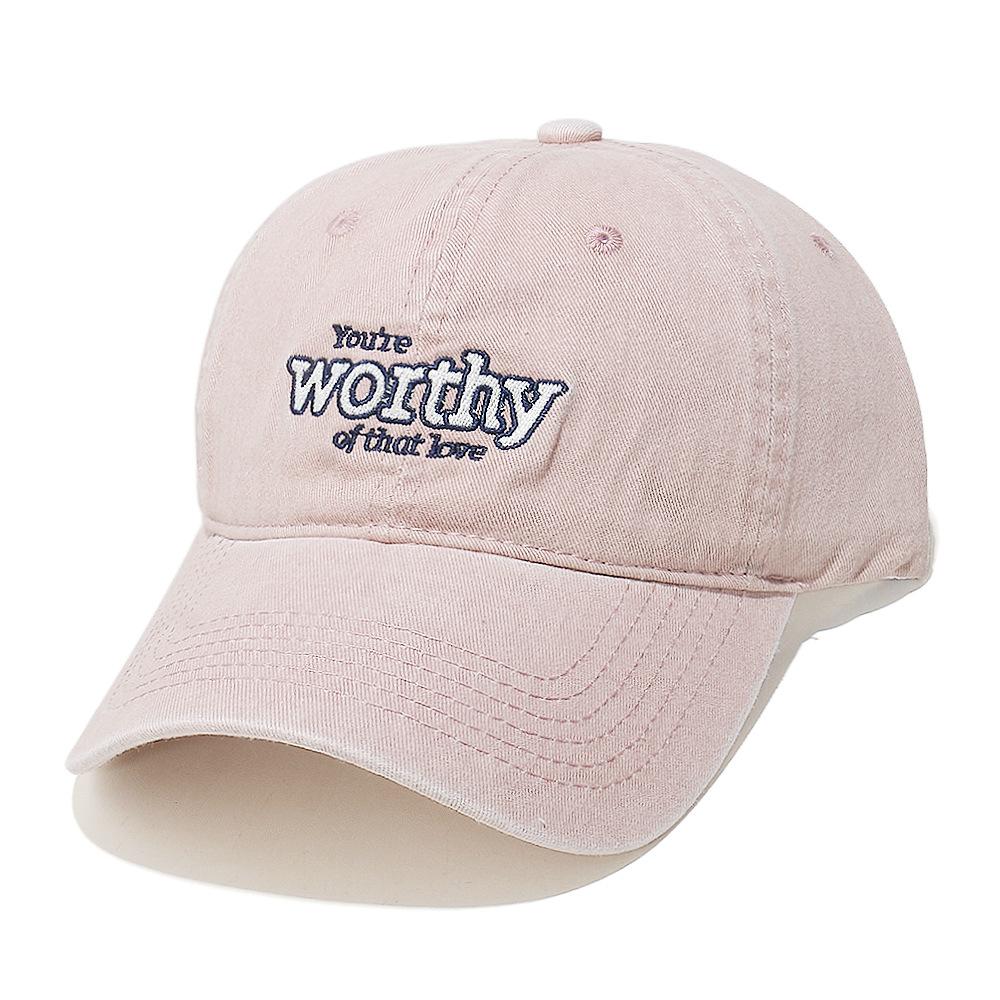 New retro washed letter embroidered baseball cap men's and women's soft top cap casual versatile sun hat