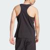 Adidas Adizero Running Singlet Letter Logo Print Athletic Slim Fit Round Neck Tank Top Men Tops Black HY6925