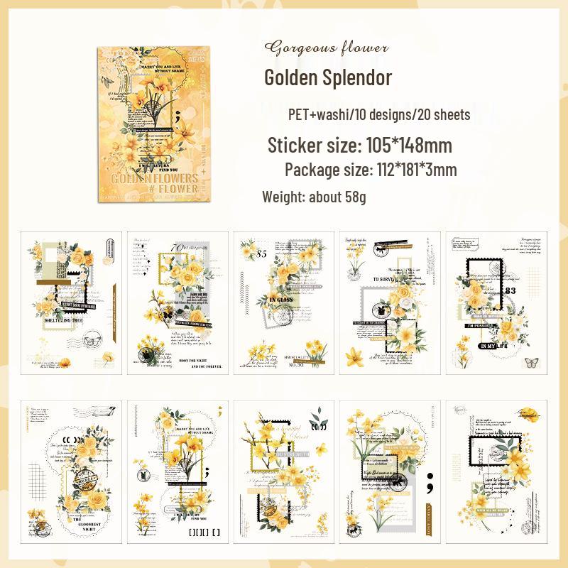 Yuezhen Retro Tkaní Snů Kreativní Vyřezávaná Kniha Samolepek pro Scrapbooking a Journaling