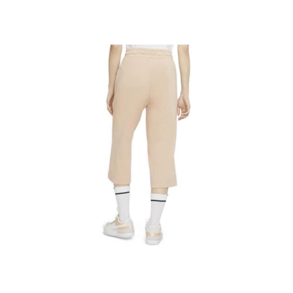 Nike Sports Lifestyle Series Solid Color Wide Leg Cropped Pants Women Pants Nude CJ3749-287