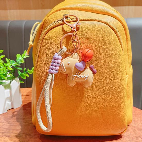 Yousheng Harz Schlüsselanhänger Pferde Design Leicht Tragbar Schlüsselanhänger mit Lanyard Minimalistischer Stil Schlüsselhalter Vielseitiger Rucksackanhänger