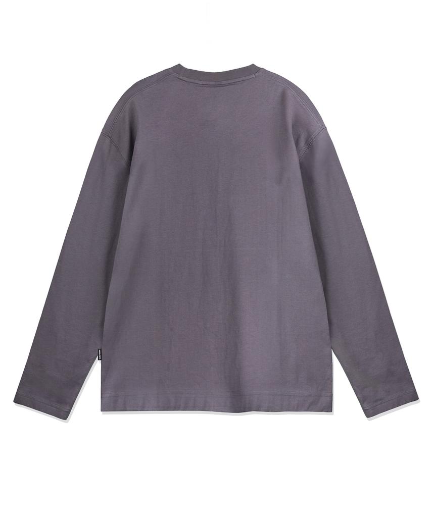 WACKY WILLY Kiki Multi-Graphic Long Sleeve T-Shirt Charcoal