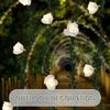 1.5M 10 LED Rose Flower String Lights Battery Powered Artificial Vine Garland Night Lamp for Wedding Valentines Day Party Decor