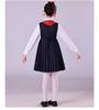 Children's Patriotic Choir Costumes - Boys & Girls Blue Outfits with Red Scarf for Recitation Competitions