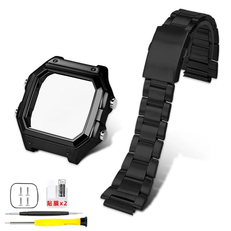 Mod kit AE1200 case for Casio 3299 AE-1200 AE-1300 stainless steel bezel metal band Bracelet mirror waterproof ring screws Parts