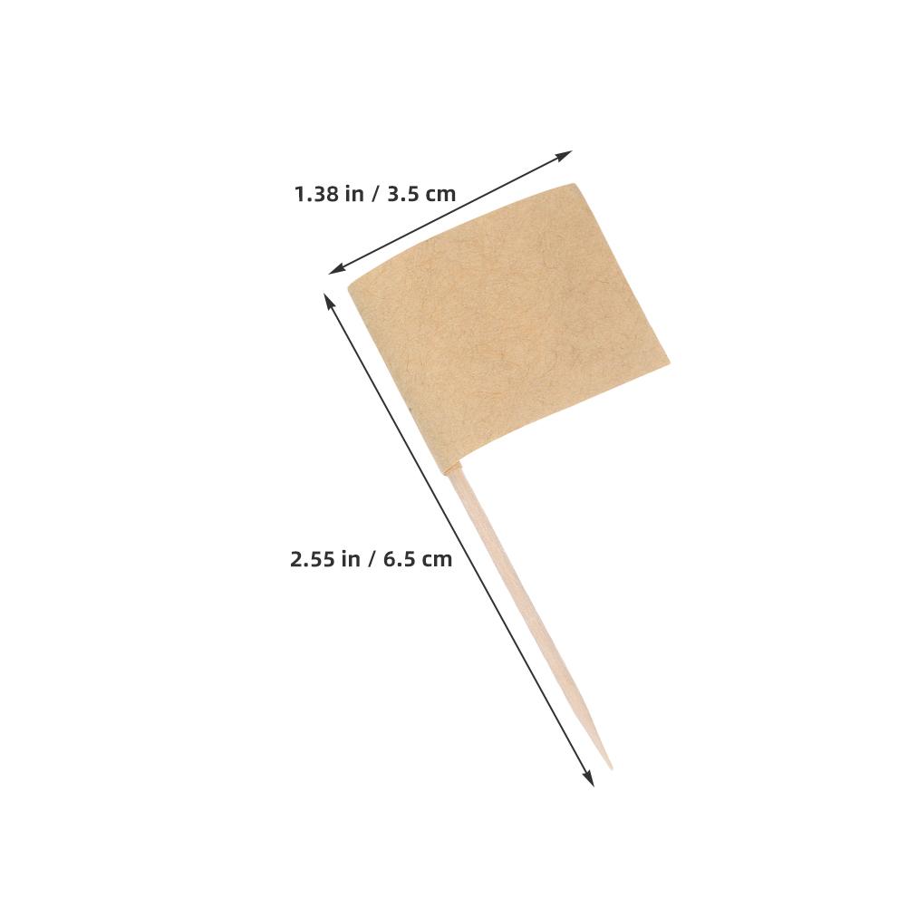 

200Pcs Blank Toothpick Flags Small White Flags for Food Labeling Appetizers Buffet Cupcakes Cheese Board Party Decorations светло-коричневого