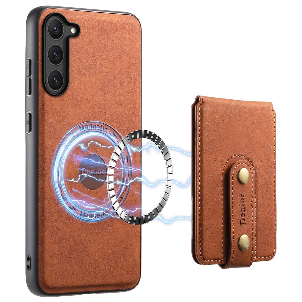 DENIOR D14 For Samsung Galaxy S23 Case Kickstand Card Slots Hybrid Phone Cover Magnetic Case