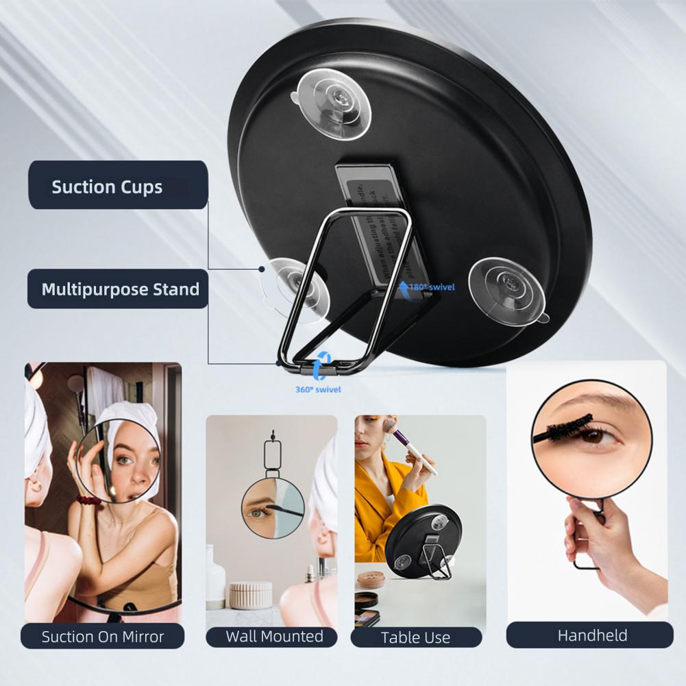 10/20/30X 14.7cm Magnifying Mirror Wall Hanging Handheld Desktop Mirror With Tweezers Magnified Makeup Vanity Mirror Bathroom