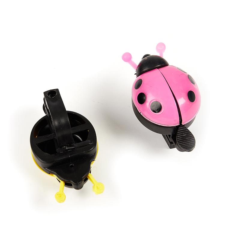 Mini Lovely Beetle Cartoon Ladybug Ring Bicycle Alloy Bell For Ride Horn Alarm