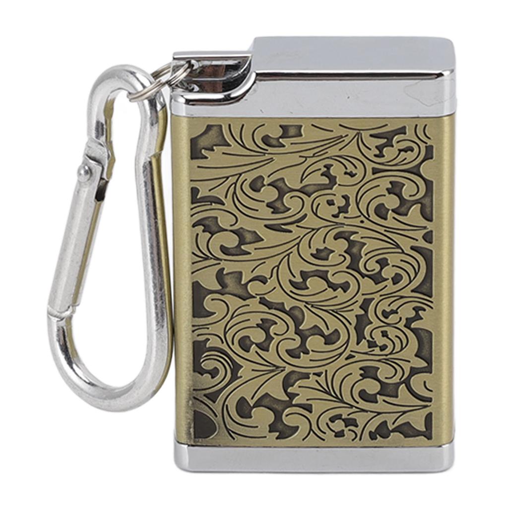 Cigarette Ash Box Wear Resistance Mini Size Portable Ashtray Aluminum Alloy Lightweight with Carabiner for Office Room