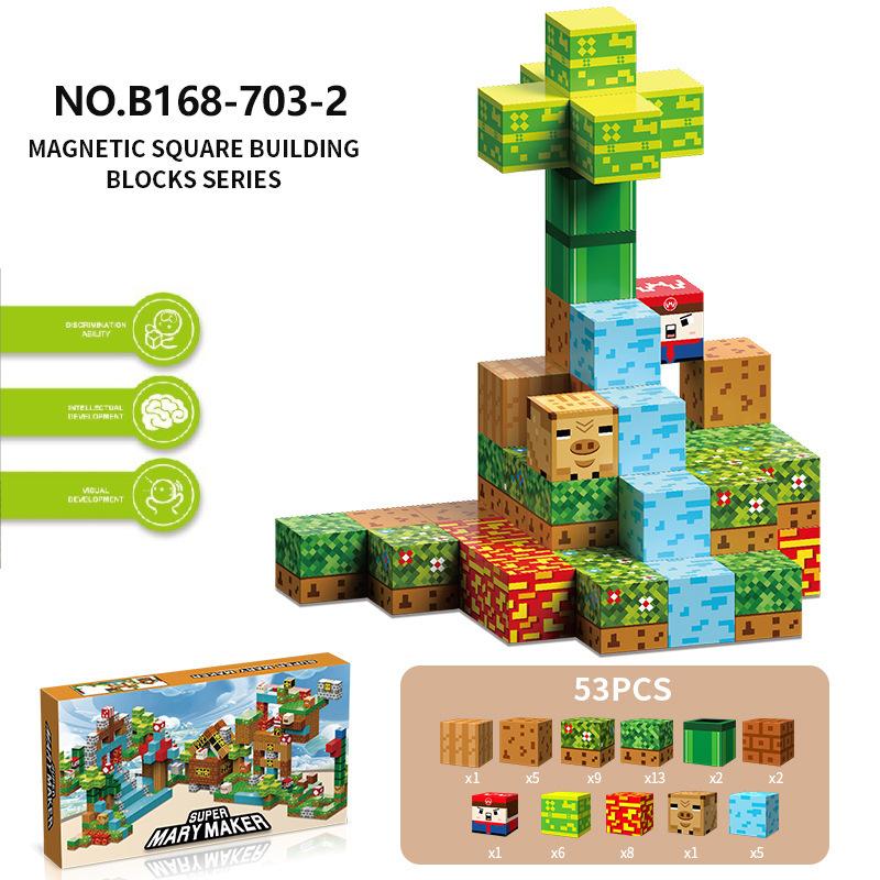 Source Factory 60 Models My Magnetic World Magnetic Block Theme Set Diy Build Magnetic Building Block Toys