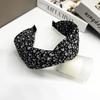 Retro Blumen-Breitband mit Kreuz für Damen – Koreanisches & Französisches Stil-Haaraccessoire