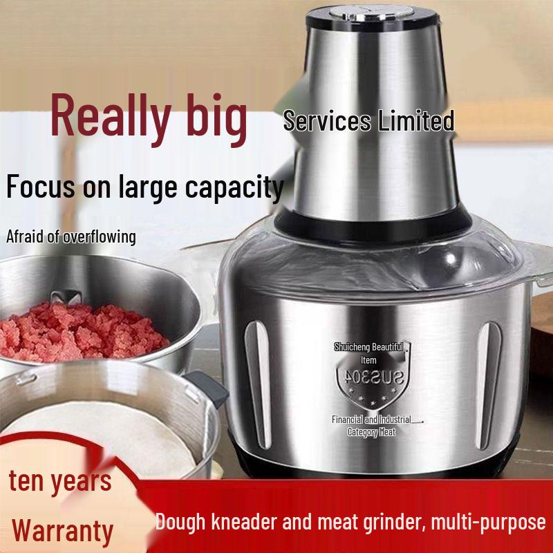 German Automatic Electric Meat Grinder & Stainless Steel Vegetable Chopper Multi-functional Blender for Chili Cooking