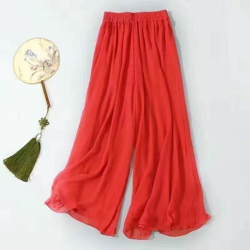 Classical Dance Chiffon Pants Wide Leg Pants for Women Modern Dance Training Pants Loose Dance Pants Adult Girls Body Yoga Pants