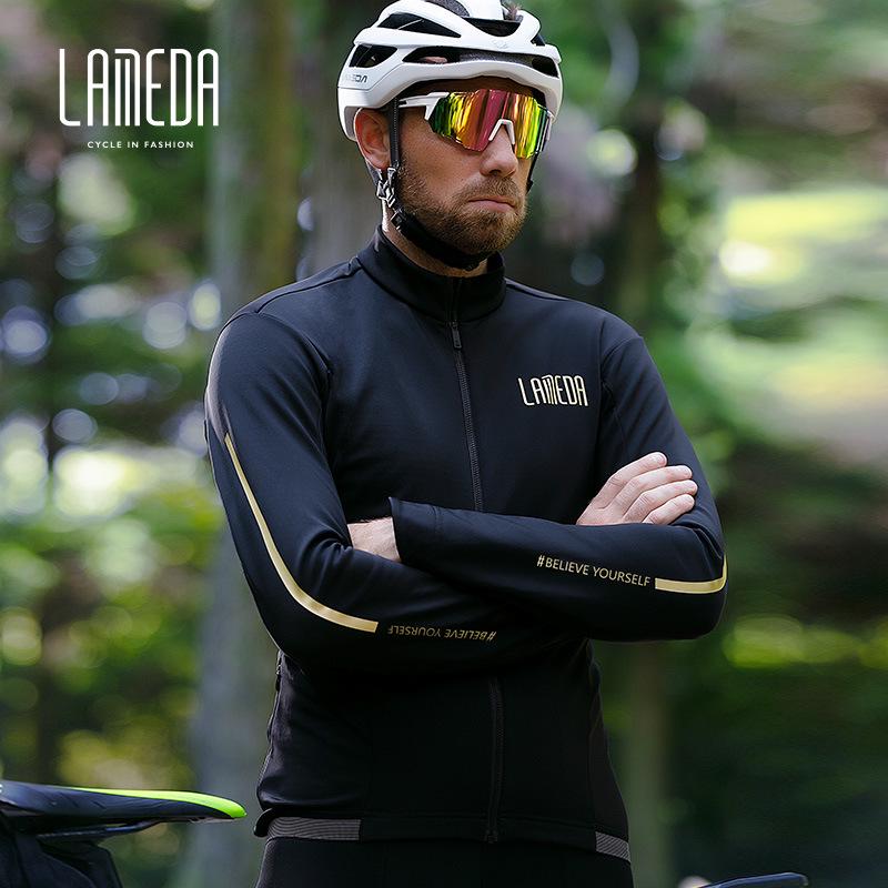 

Lampaida Windproof Fleece Cycling Jacket for Men & Women - Warm Long Sleeve for Road & Mountain Biking in Autumn & Winter XL