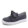 Flat Bottom Women's Large Size Spring and Autumn Bow Light Mouth Single Shoes Thick Sole Casual Lazy Single Shoes