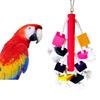 Pet Bird Parrot Wood Blocks Cotton Rope Cage Hanging Standing Play Chew Toy