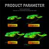 2Pcs Simulated Frogs Fishing Lures with Hook Frogs Lures Soft Tube Baits Reallistic Fishes tail Artificial Lures Enduring