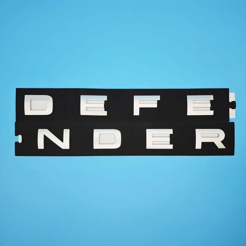 1pc 3D ABS Black Letters DEFENDER Badge Car Front Hood Bonnet Stickers Decals For Land Rover Defender Emblem Accessories XS6