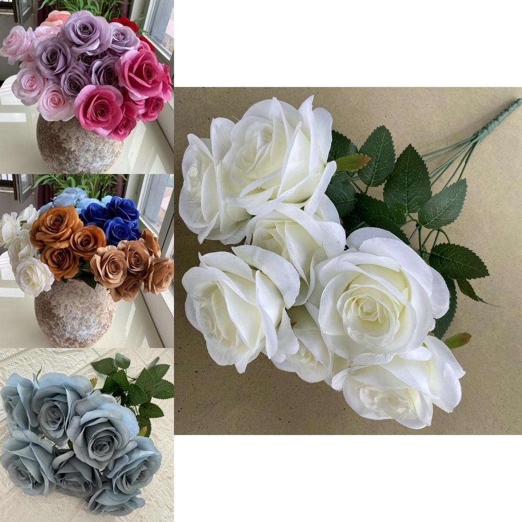 Lifelike Simulation Roses For Wedding Decor Home Styling Photography Props