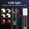 Yellow+White+Red Lights Lighting 1500M Flashlight 500W LED Torch Rechargeable Lamp Waterproof Torch Light COB Light