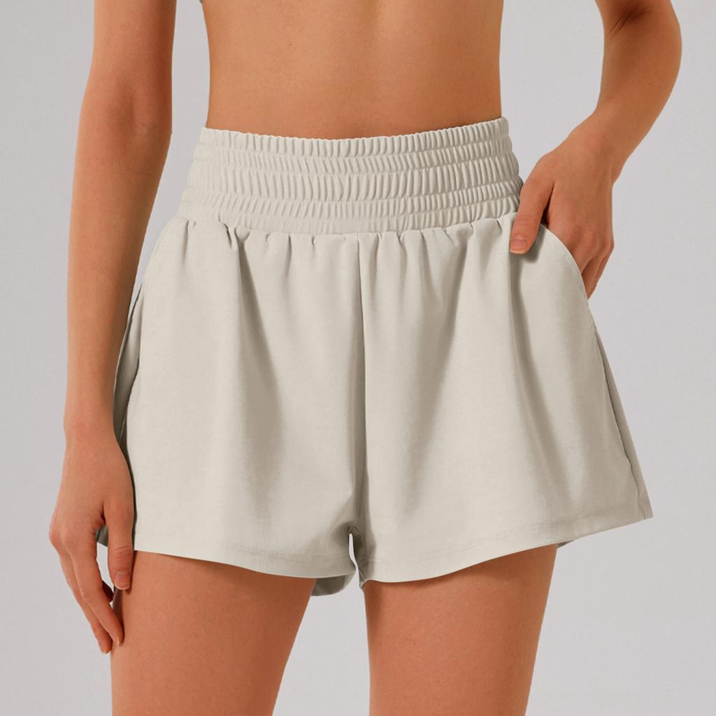 Women's High Waist Athletic Shorts Lightweight Quick Dry Running Shorts with Elastic Waistband and Inner Lining for Gym Yoga and Casual Wear