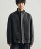 Rotember Coated Cotton High-Neck Blouson Jacket [Black]