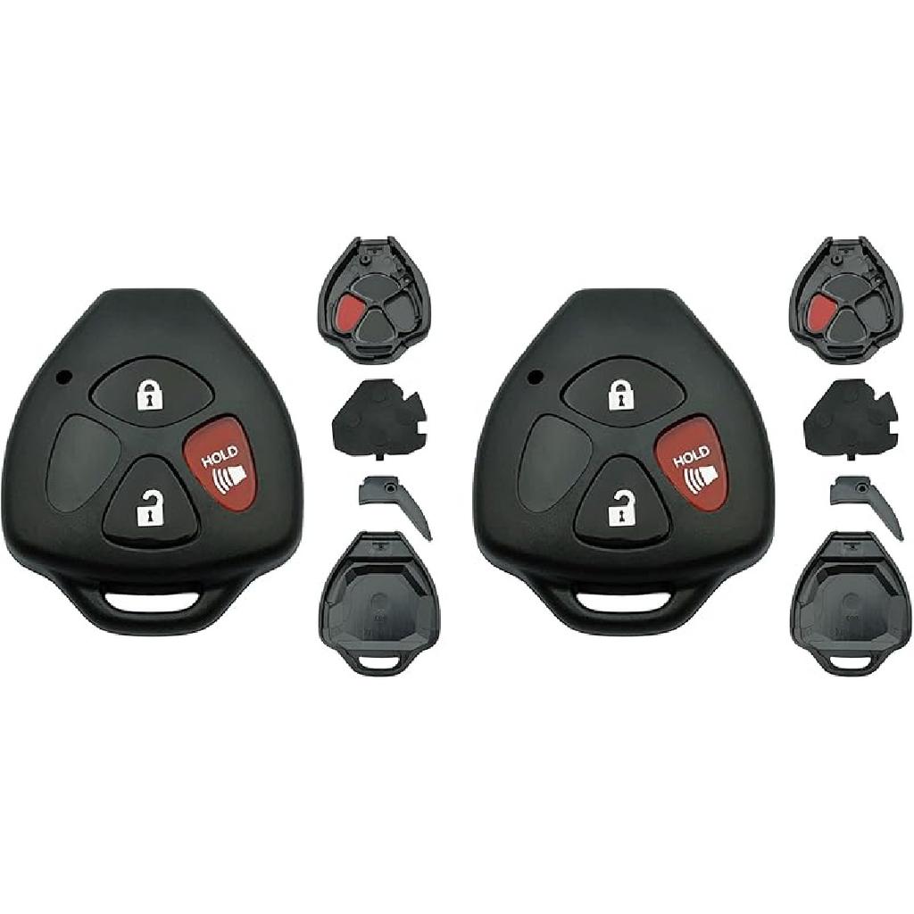 Keyless Entry Remote Key Housing Replacement for Toyota Avalon Camry Corolla Venza 4 Button Key Fob Shell Case with Screwdriver (4 Button 1 pcs)