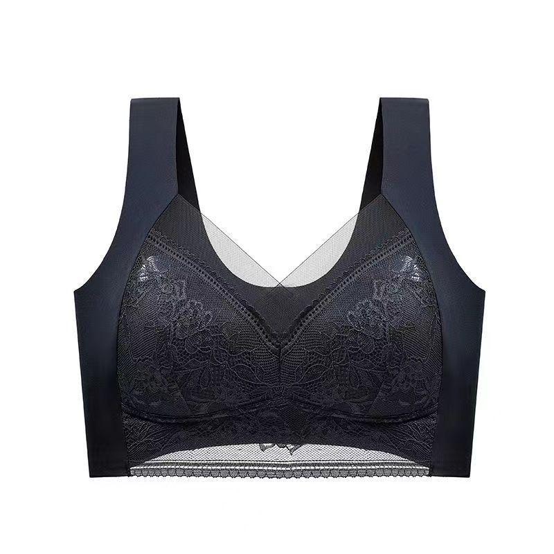 Women's Ice Silk Seamless Summer Bra: Anti-Sagging, Thin, Beautiful Back Design, Gathered Sports Bra