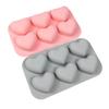 1Pc 6-Cavity Silicone Cake Molds 3D Love Peach Shape Mold Diy Baking Dessert Mousse Decorating Moulds Bakeware Tool