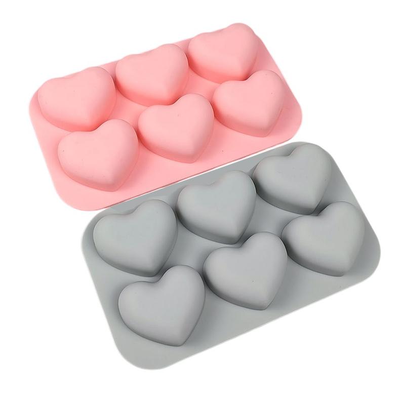 1Pc 6-Cavity Silicone Cake Molds 3D Love Peach Shape Mold Diy Baking Dessert Mousse Decorating Moulds Bakeware Tool
