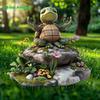 Yoga Turtle Garden Stake, 2D Flat Acrylic Sitting Zen Turtle Decoration, Sit in Meditation Turtle Yard Art Stake for Planter Lawn Plant Pot