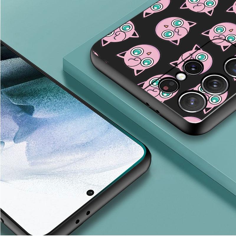 Roztomilý Pikachu Pkemon Anime Pouzdro Pro Samsung Galaxy S20 S22 Ultra S21 FE S10 S9 Plus Note 20 10 Lite 9 Měkký Kryt na Telefon Skořepina