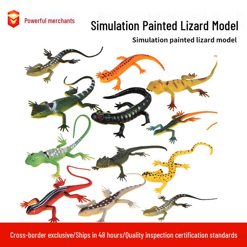 

12 Types of Lizard and Gecko Simulation Toy - Children s Cognitive Reptile Model