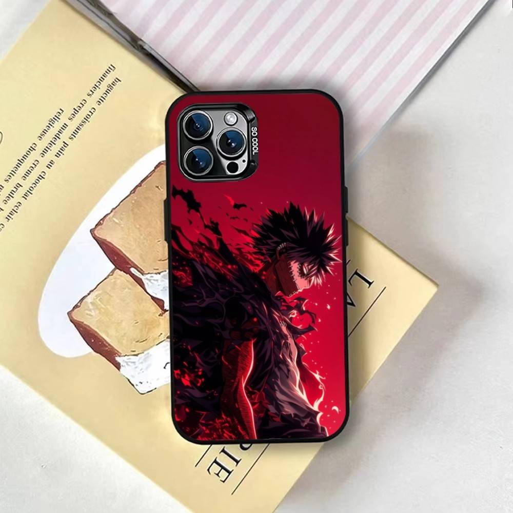 D-Dabi My Hero Academia Phone Case For iPhone 17,16,15,14,13,12,11 Plus,Pro Max,XS,Colored Silver Plated Inside Cover