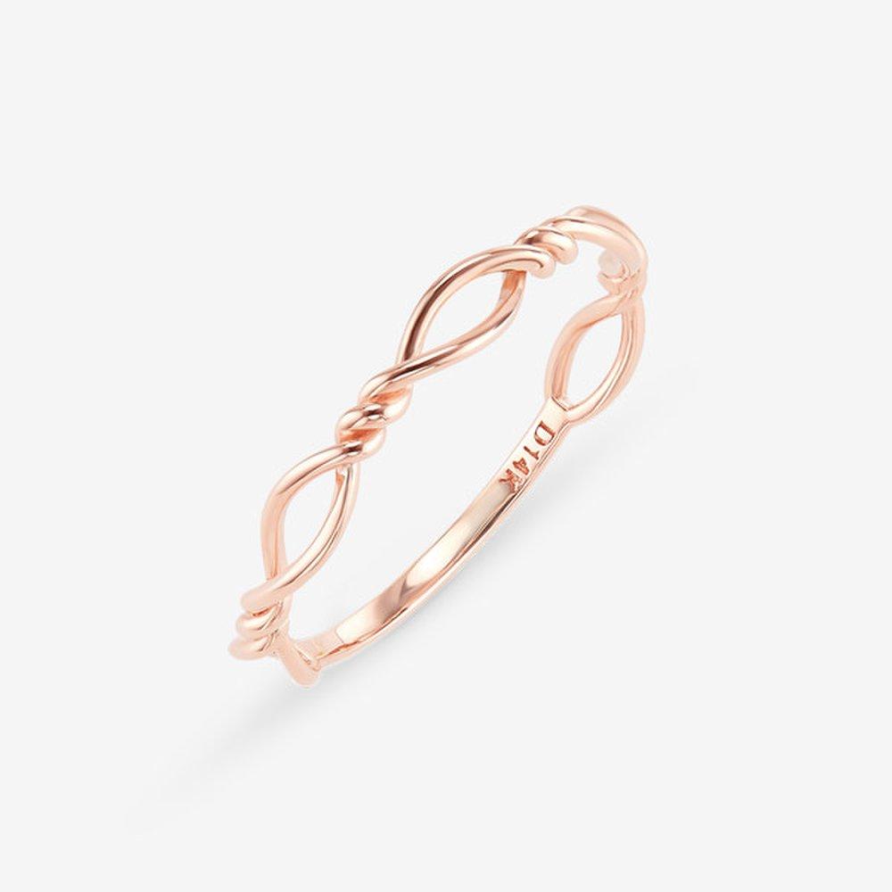 [Dorocy] 14K Wire Rope Twist Ring