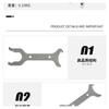 Chrome-Plated Rear Shock Adjuster Wrench Harley Softail Touring Sportster Dyna Models
