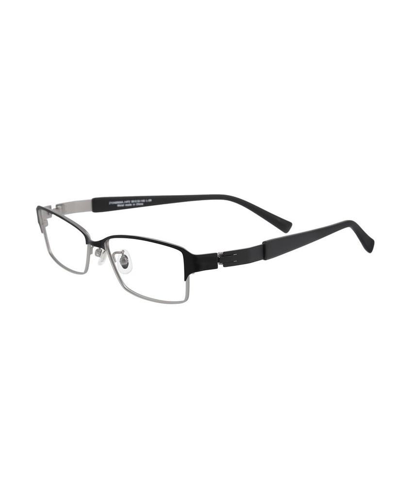 Zoff Square Eyeglasses STANDARD SPRING METAL Prescription Eyeglasses with Adjustable Fashion Dtk (Black (Matte)) Glasses, Lenses, Glasses,