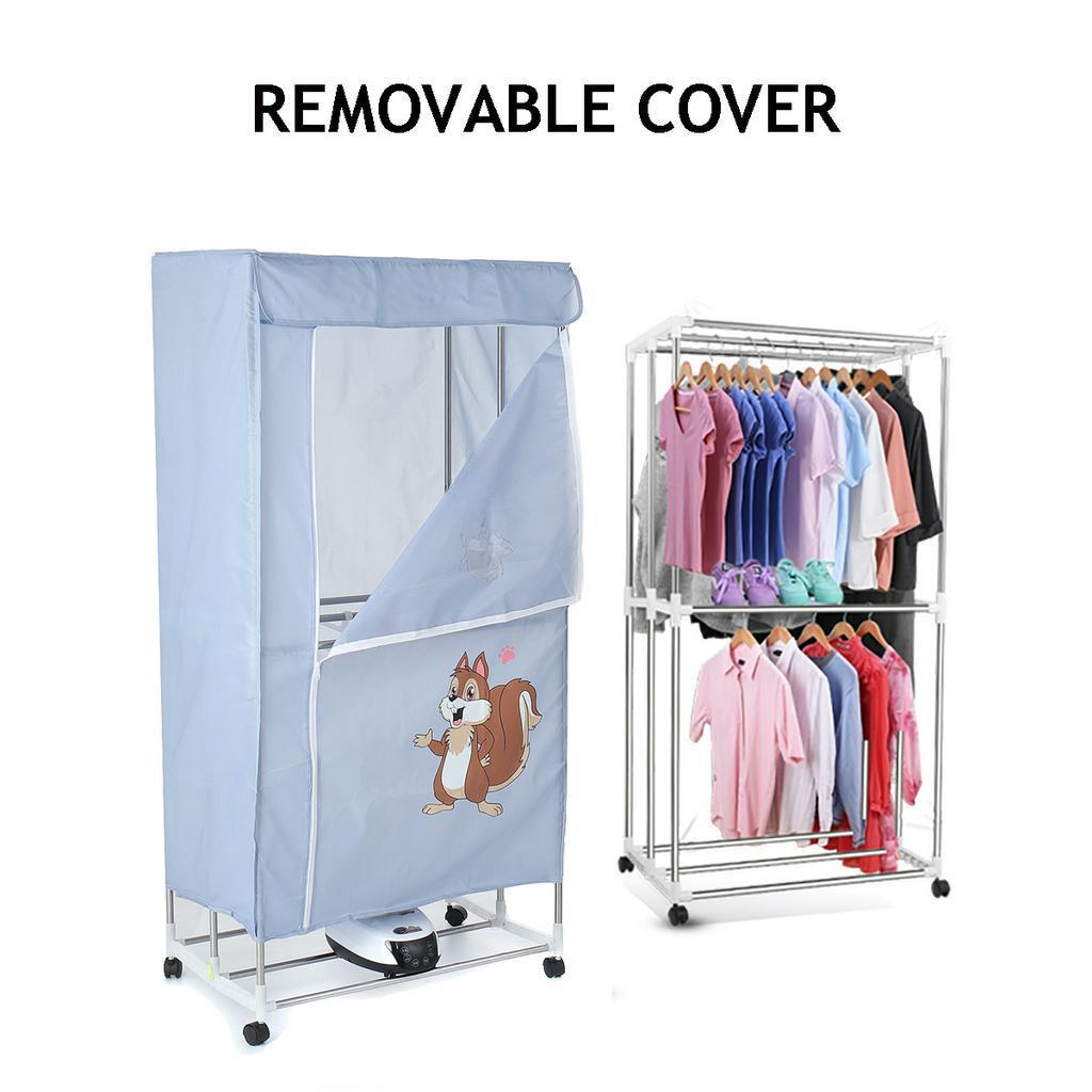 2300w Household LED Clothes Dryers Quick Drying Mute Clothes Dryer Wardrobe Portable Warm Air Clothes Dryer With Remote Control 2300W