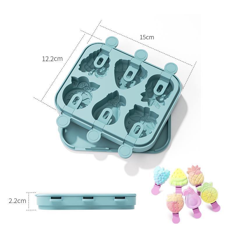 Stampo Ghiacciolo in Silicone per Bambini Cartone Animato Cubetti Ghiaccio con Bastoncini per Fai da Te in Cucina Stampo Ghiacciolo Riutilizzabile Stampo Ghiacciolo alla Frutta