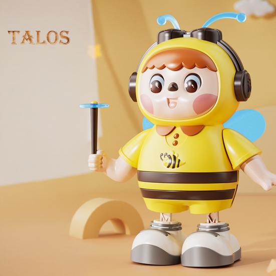 Electric Singing Dancing Bee Toy with LED Light Music Kids Walking Bee Toy Toddlers Boys Girls Interactive Educational Animal Musical Toy