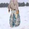 Jeans larghi a gamba larga stile Wasteland taglie forti ricamati