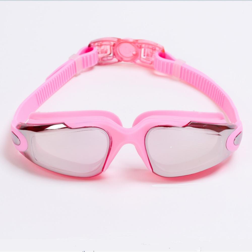 One-piece with earplugs type high definition waterproof electroplated men's and women's swimming goggles