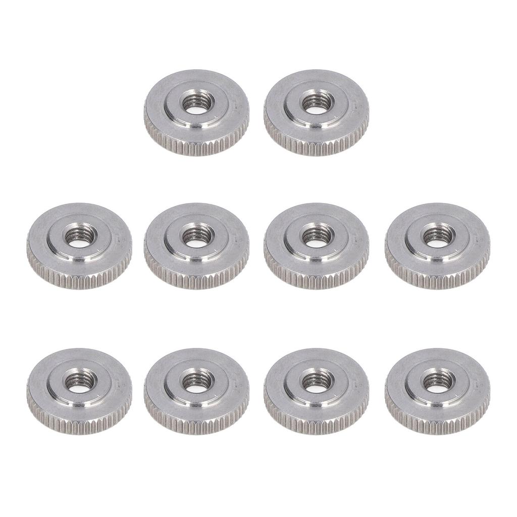 Knurled Thumb Nut 304 Stainless Steel Knurled Flat Head Through Hole Hand Tightening