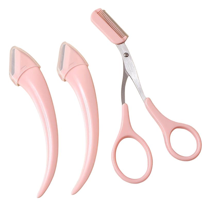 Eyebrow Trimming Knife Eyebrow Face Razor For Women Professional Eyebrow Scissors With Comb Brow Trimmer Scraper Accesso