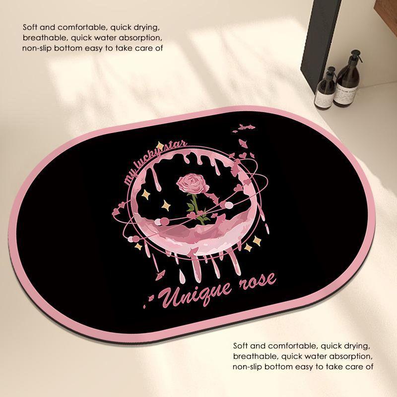 Bathroom Mat Toilet Diatom Mud Absorbent Soft Mat Toilet Toilet Door Carpet Non-slip Mat